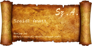 Szeidl Anett névjegykártya